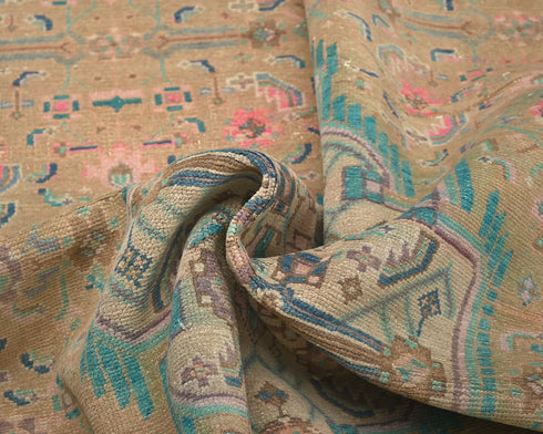 5x10 Vintage Brown Persian Style Hand Knotted Low Pile Wool Area Rug